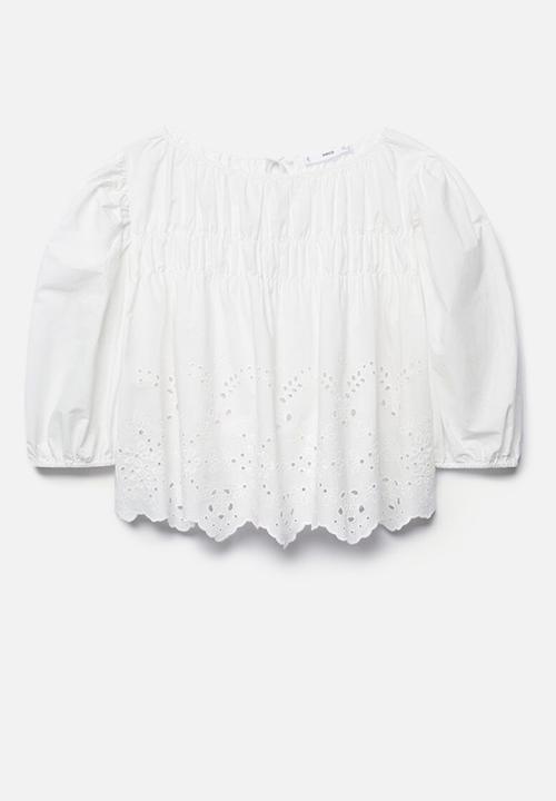 MANGO - Blouse vera - white