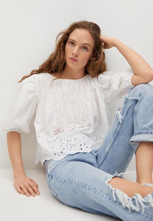 MANGO - Blouse vera - white