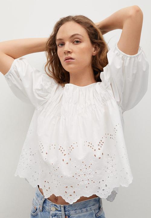 MANGO - Blouse vera - white