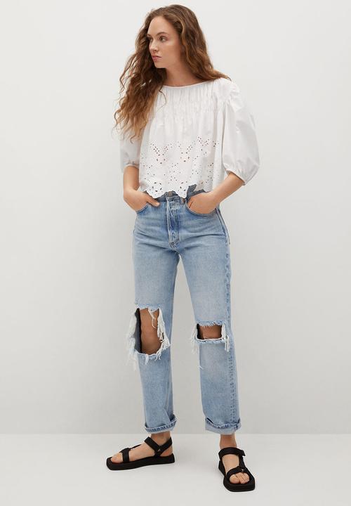 MANGO - Blouse vera - white