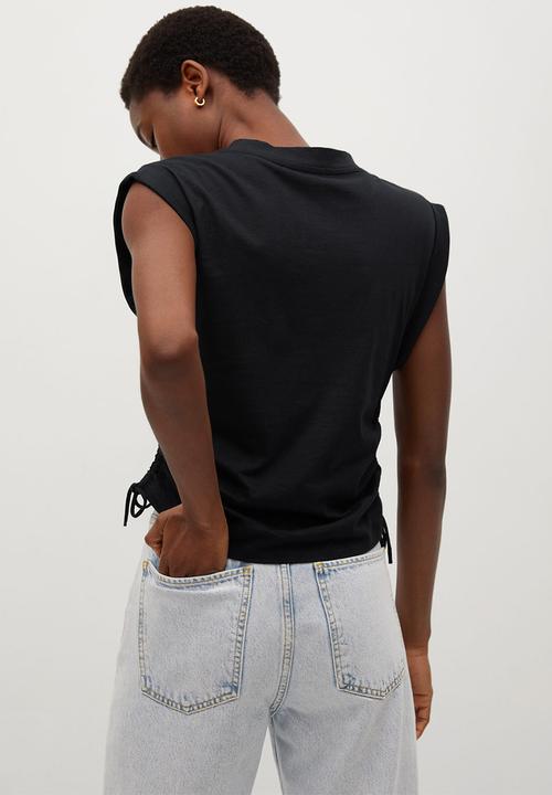 MANGO - T-shirt ariana - black