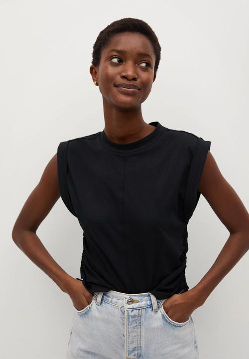 MANGO - T-shirt ariana - black
