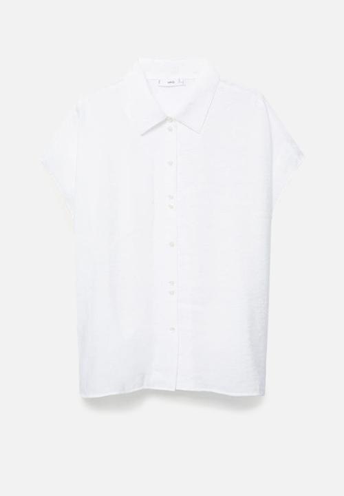 MANGO - Shirt jean - white
