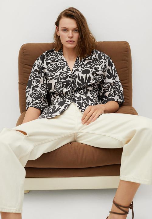 MANGO - Shirt agnes - black