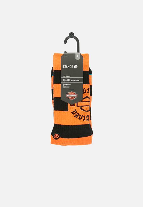 Stance Socks - Harley sprint socks - orange & black 
