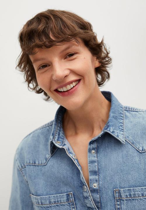 MANGO - Shirt sira - blue