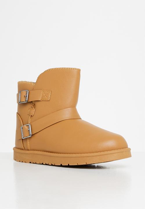 Jada - Faux fur lining ankle boot - camel