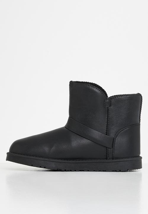 Jada - Faux fur lining ankle boot - black