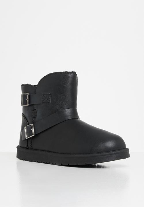 Jada - Faux fur lining ankle boot - black