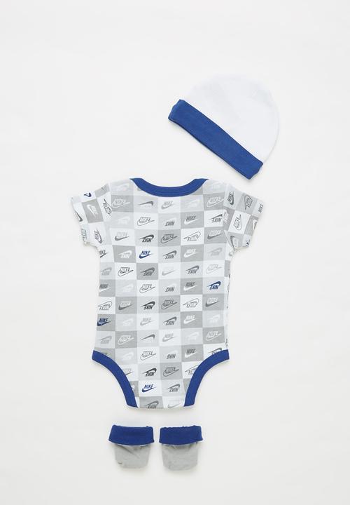 Nike - Nhb nsw checkerboard 3 piece set - grey & navy 