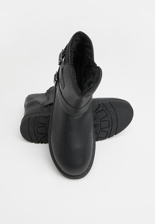 Jada - Faux fur lining ankle boot - black