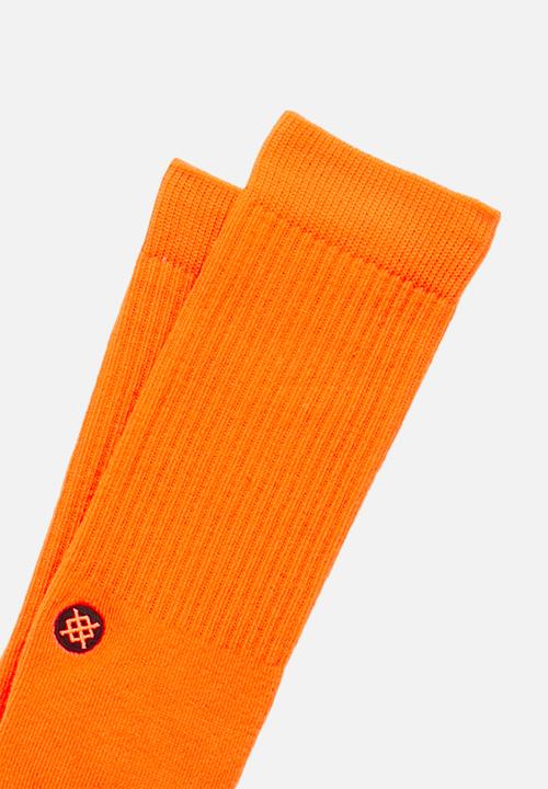 Stance Socks - Iconnoo socks - neon orange
