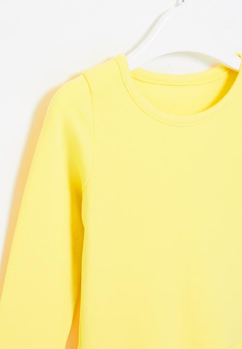 Pop Candy - Girls basic skater dress - yellow