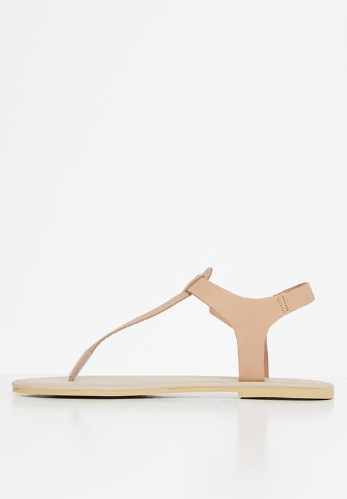 Superbalist - Ellie leather T-bar sandal - natural