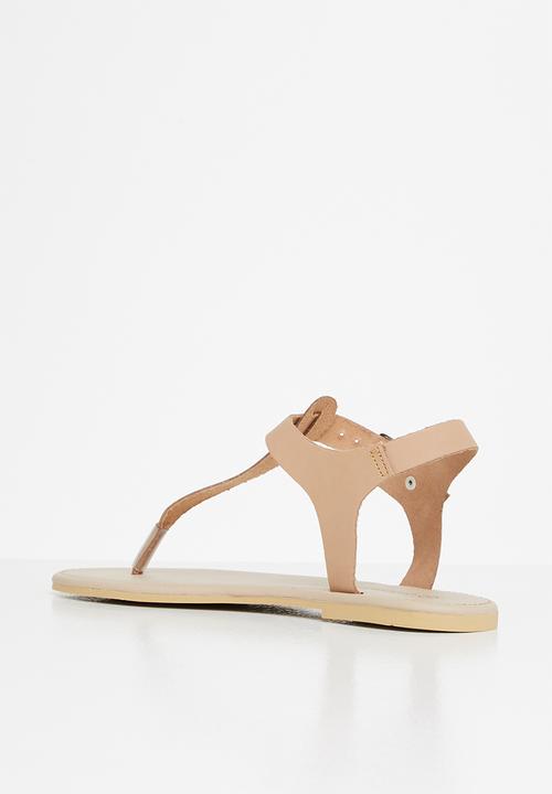 Superbalist - Ellie leather T-bar sandal - natural