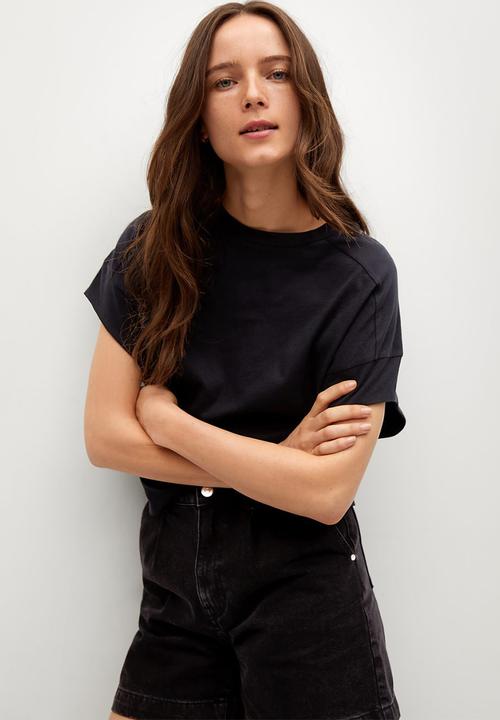 MANGO - T-shirt miley - black