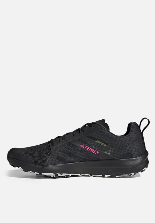 adidas Performance - Terrex speed flow - core black/crystal white/solar yellow
