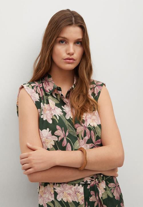 MANGO - One-piecesuit lula - green