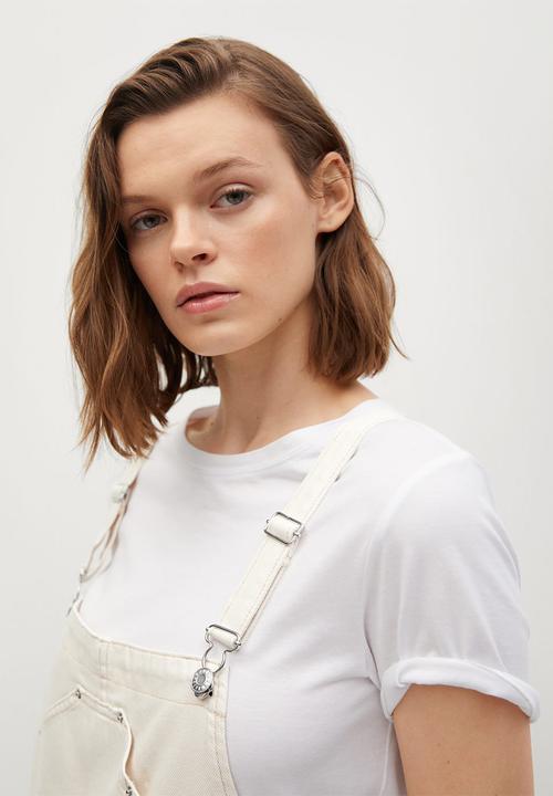 MANGO - Dungaree sagnes - light beige