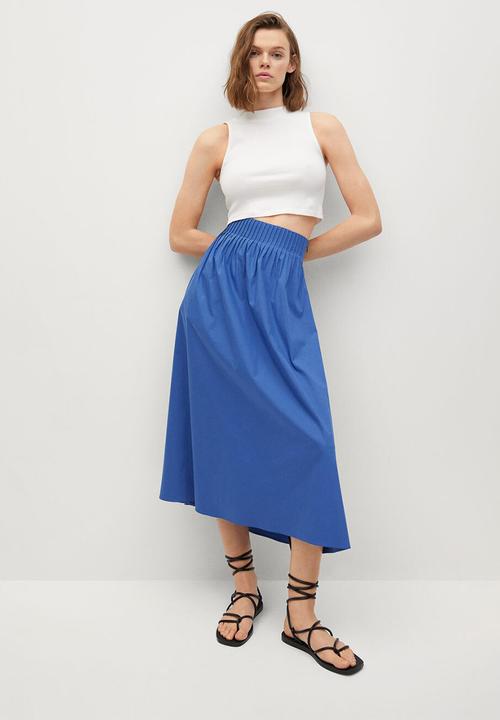 MANGO - Skirt agnes - blue