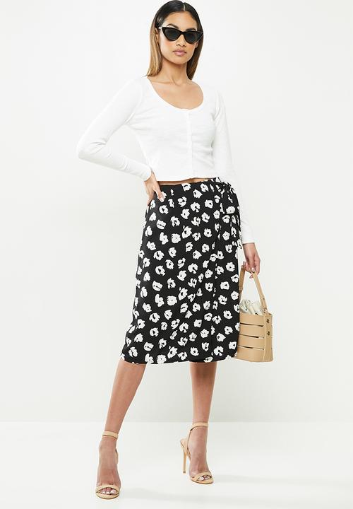 Glamorous - Petite skirt - black & white