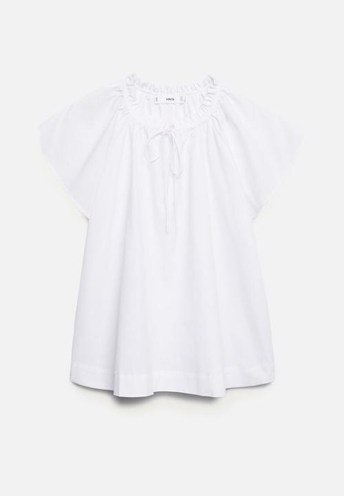 MANGO - Blouse deep - white