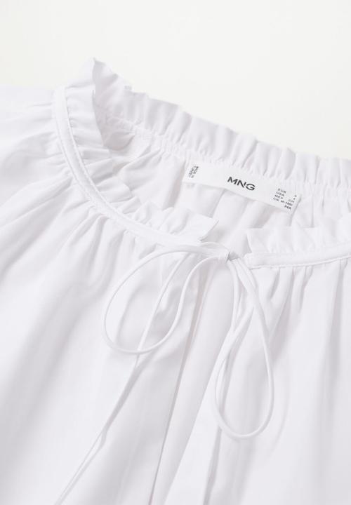 MANGO - Blouse deep - white