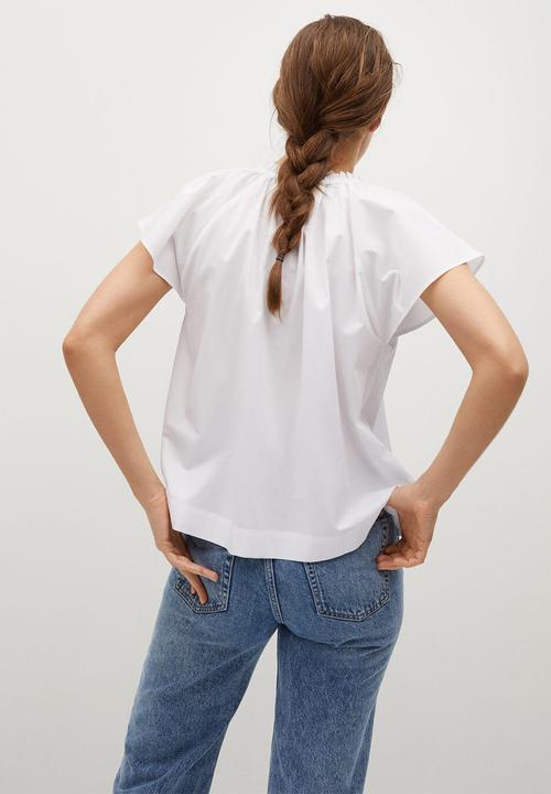 MANGO - Blouse deep - white