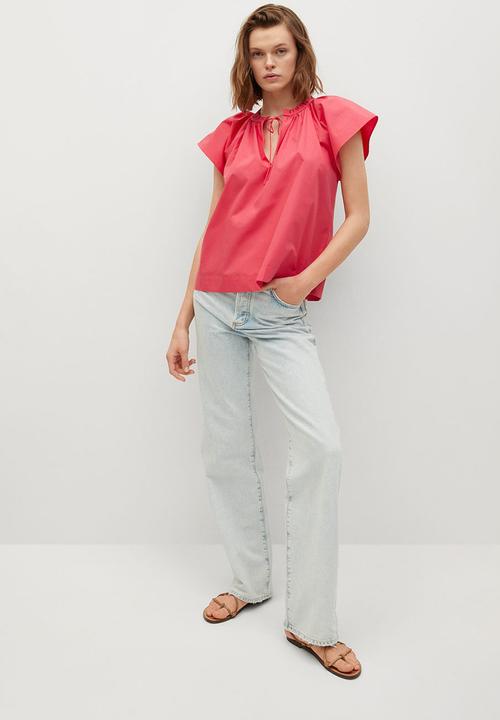 MANGO - Blouse deep - bright pink