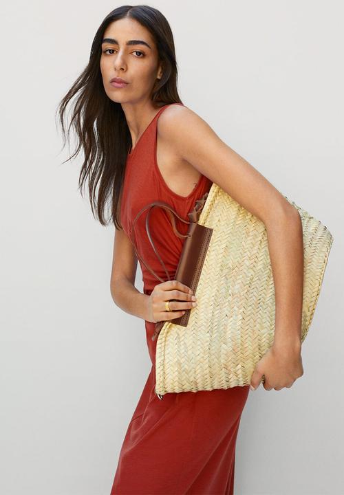MANGO - Dress gabi - rust