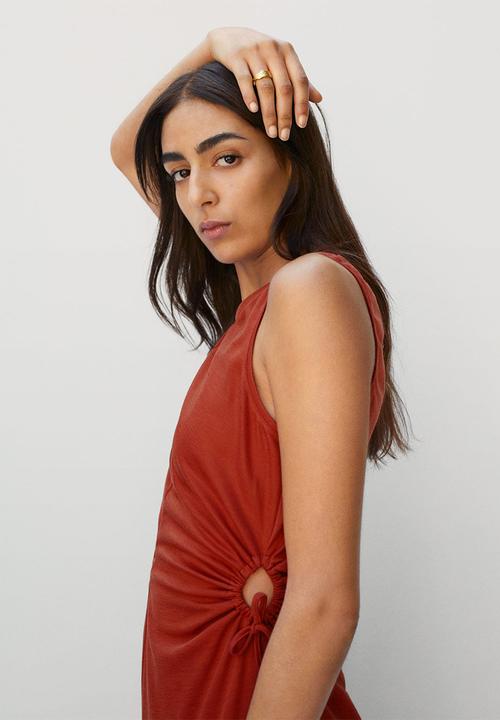 MANGO - Dress gabi - rust