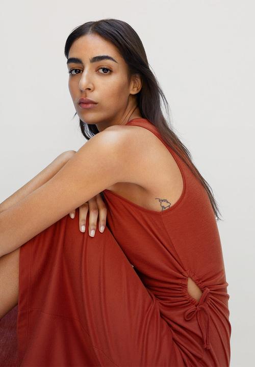 MANGO - Dress gabi - rust