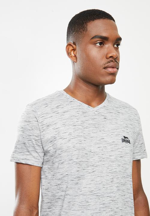 Lonsdale - Inkjet v-neck tee - grey