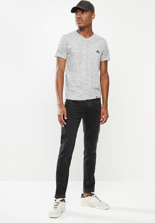Lonsdale - Inkjet v-neck tee - grey