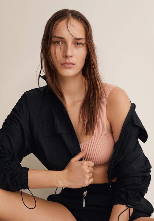 MANGO - Jacket ken - black