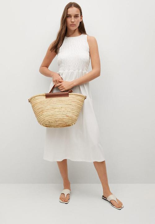 MANGO - Dress sandi - white
