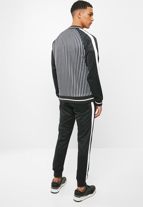 Lonsdale - Raglan sleeves tracksuit - black & white