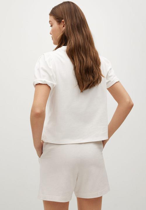 MANGO - T-shirt clay - white