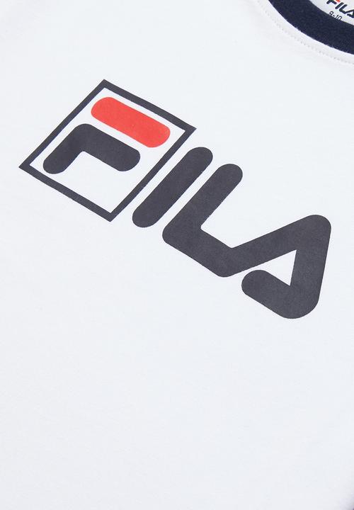 FILA - Jessie short sleeve crop top - white