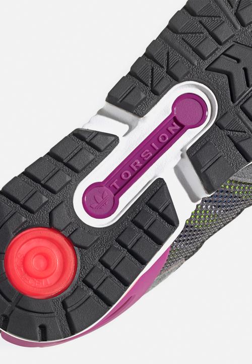 adidas Originals - ZX 10,000 C - grey/sonic fuchsia/semi solar slime