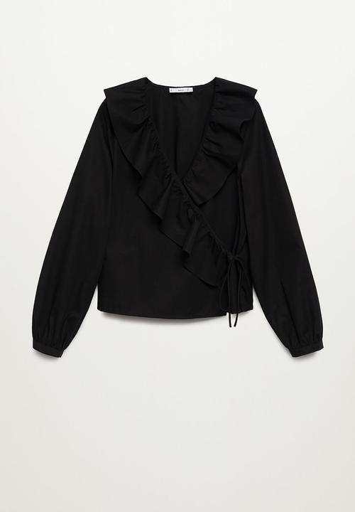 MANGO - Blouse cruz - black