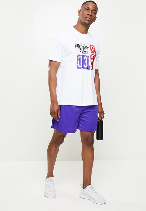 adidas Performance - 3s shorts - purple & black 