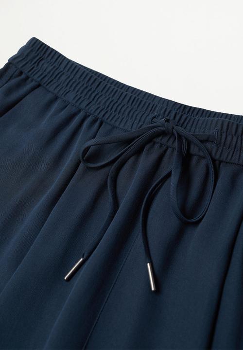 MANGO - Trousers fluido - navy