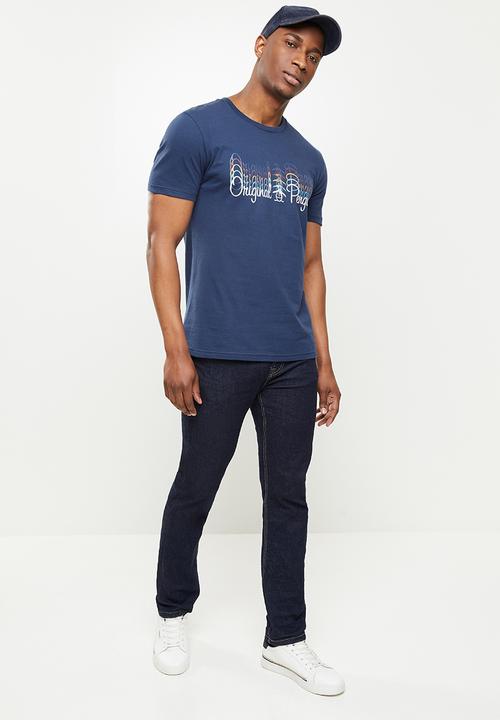Original Penguin - 3D script logo tee - navy