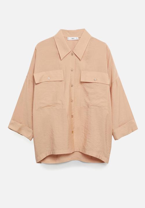 MANGO - Shirtk arina - light pastel pink