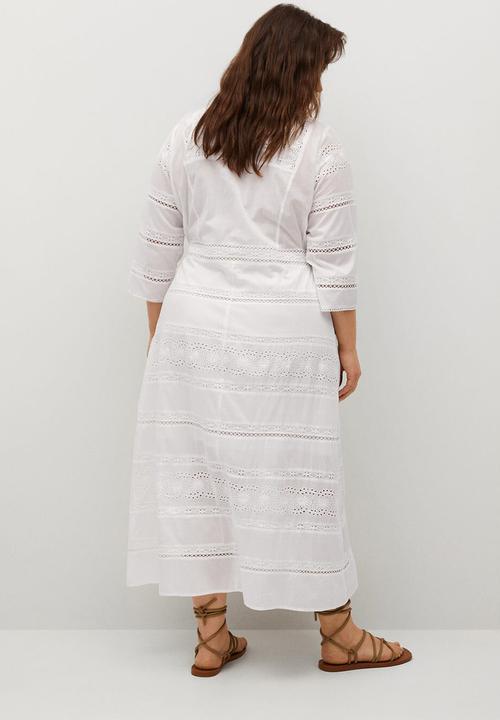 Violeta by Mango - Plus dress blanche - white