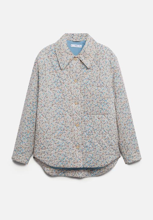 MANGO - Jacket heidi - blue & brown 