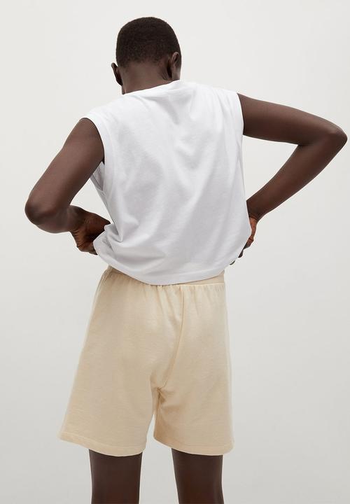 MANGO - T-shirt cropis - white