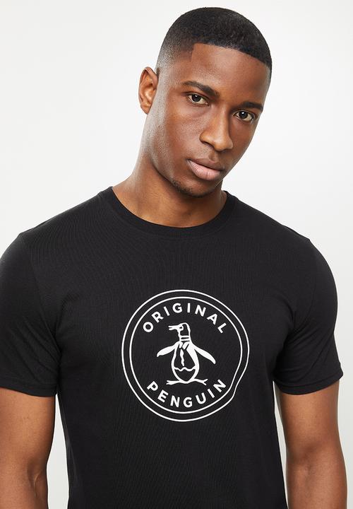 Original Penguin - Logo stamp tee - black