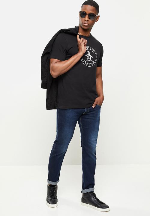 Original Penguin - Logo stamp tee - black